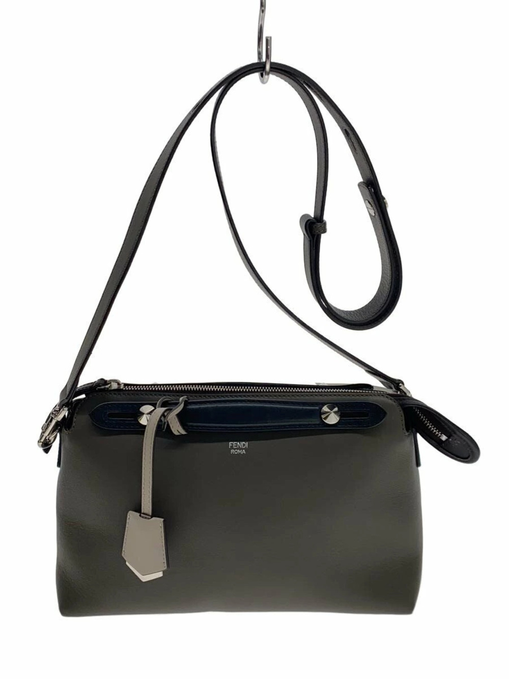 Fendi By The Way bag Boston bag silver studs handle Fendi Roma